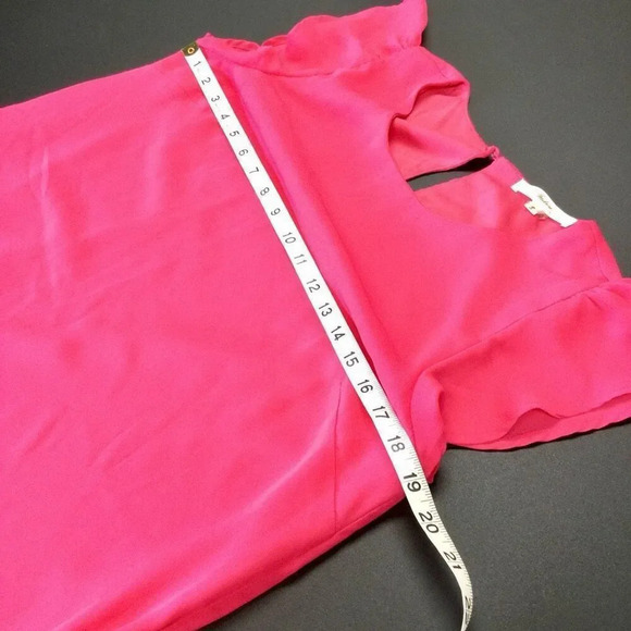 Andree by Unit Womens Pink Floral Embroidered Flutter Sleeve Shift Dress Small - Picture 8 of 11